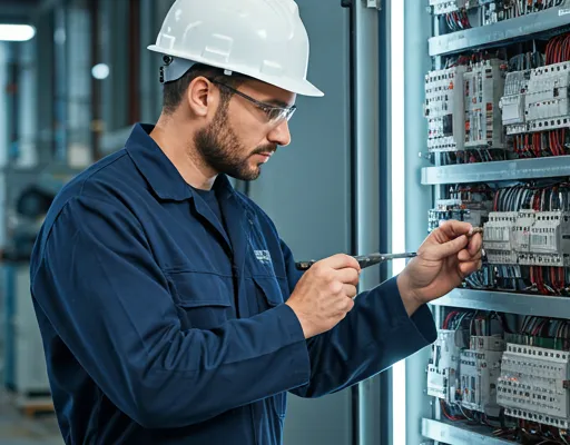 Profesyonel Elektrik Servisi - Bursa fabrikasında pano inceleyen ustalar